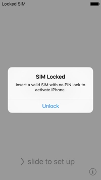 If your SIM is locked, press Unlock.