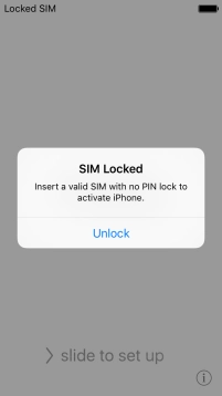 If your SIM is locked, press Unlock.