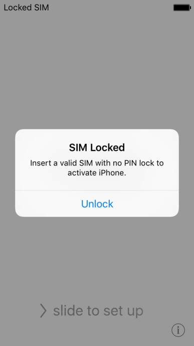 If your SIM is locked, press Unlock.