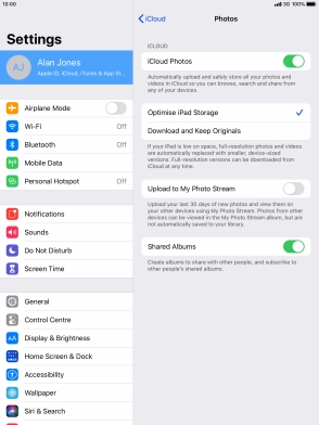 Press the indicator next to 