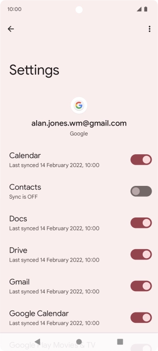 Press the indicator next to 