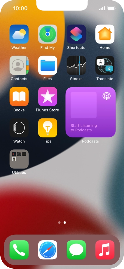If you're using a Widget Stack: slide up or down on the stack to select the required widget.