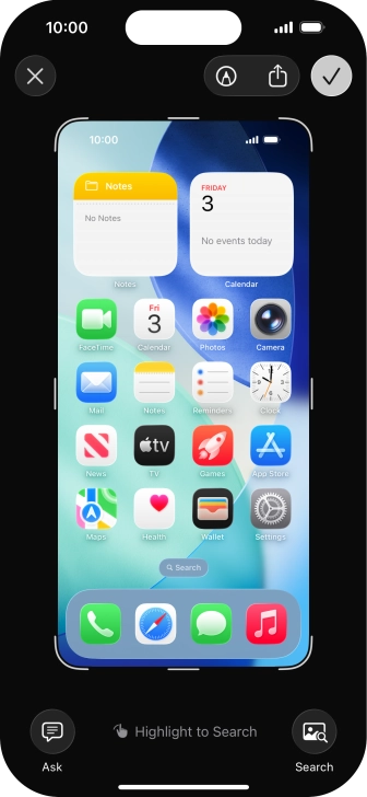 Follow the instructions on the screen to edit and save your screenshot. Follow the instructions on the screen to edit and save your screenshot.