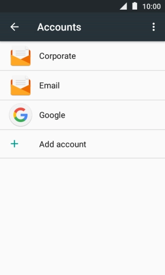Press the menu icon.