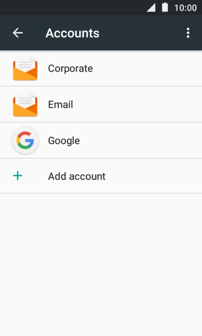 Press the menu icon.