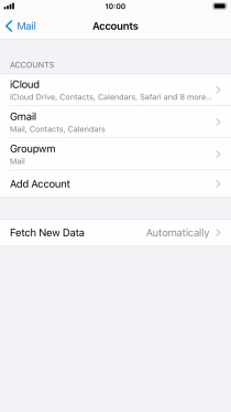 Press the required account.