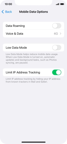 Press the indicator next to 