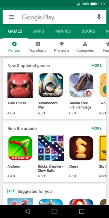 Slide your finger right starting from the left side of the screen.