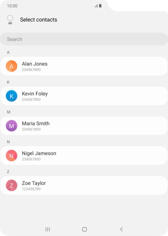 Press the field above 