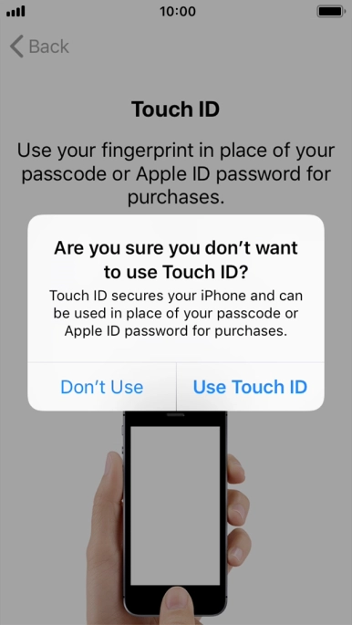 If you turn off the function, press Don't Use.