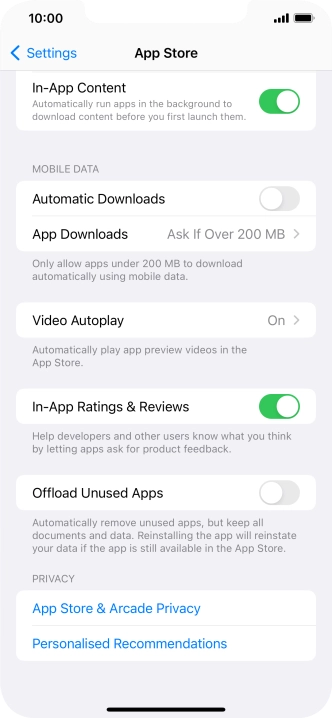 Press the indicator next to 
