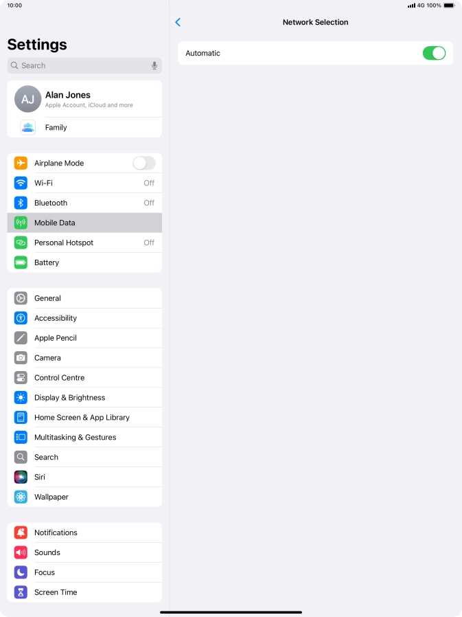 Press the indicator next to 