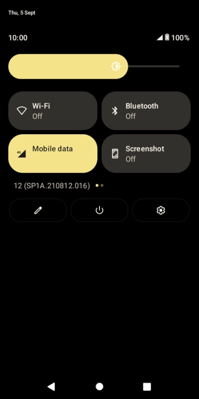 Press the settings icon.