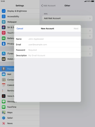 Press Name and key in the required sender name.