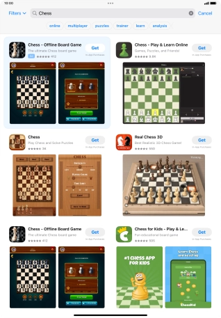 Press the required app.