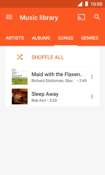 Press the required audio file.