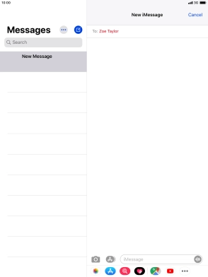 Press the text input field and key in the required text.