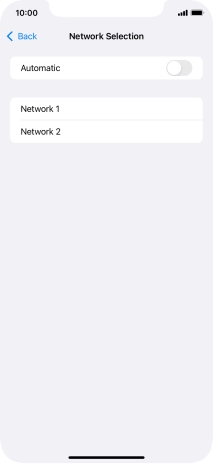 If you turn off the function, press the required network.