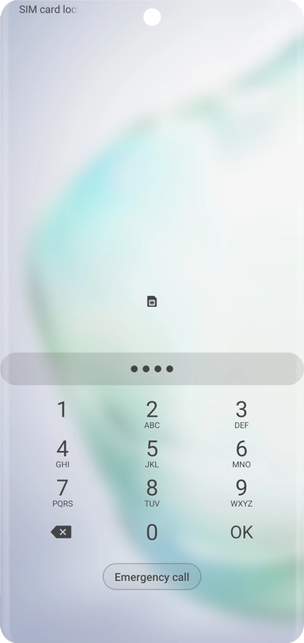 If you're asked to key in your PIN, do so and press OK.