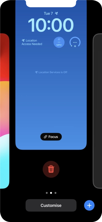 Press the delete icon.