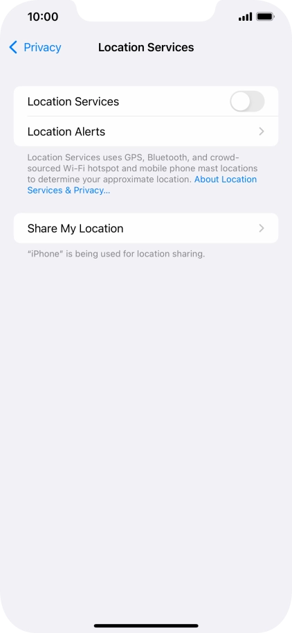 Press the indicator next to 