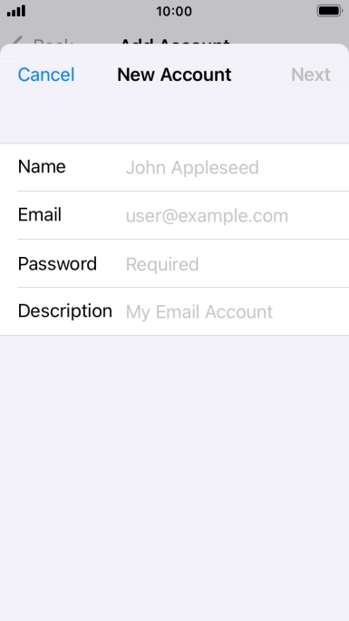 Press Name and key in the required sender name.