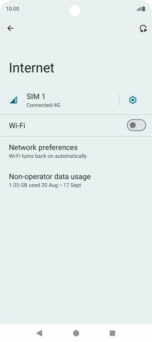 Press the indicator next to 