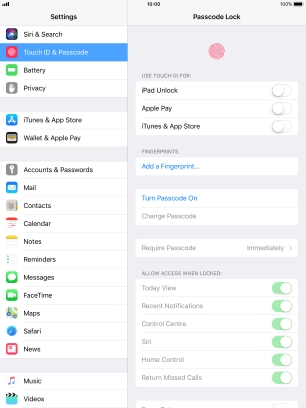 Press Add a Fingerprint... and follow the instructions on the screen to add your fingerprint.