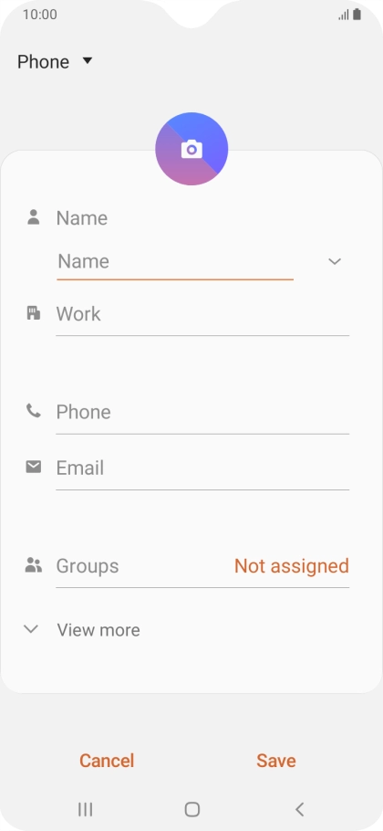 Press the address book drop down list.