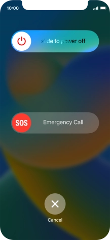 Press and drag the power off icon right. Press and drag the power off icon right.