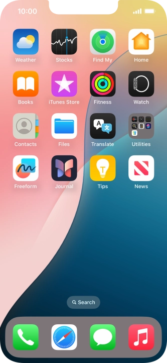 Press and hold anywhere on the home screen.