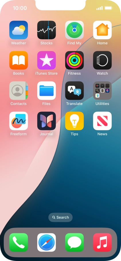 Press and hold anywhere on the home screen.