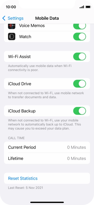 Press the indicator next to 