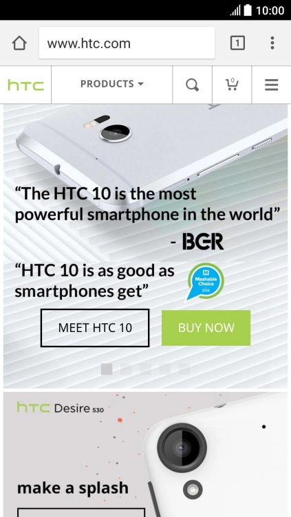 Press the address bar.