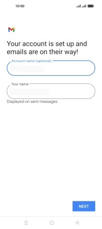 Press Your name and key in the required sender name.