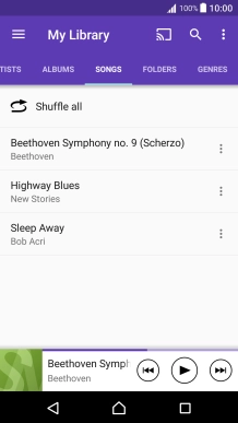 Press the required audio file. Press the required audio file.
