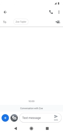 Press the text input field and write the text for your text message.