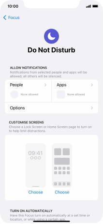 Press People and follow the instructions on the screen to select which contacts you would like to receive calls and notifications from when Do Not Disturb is turned on.
