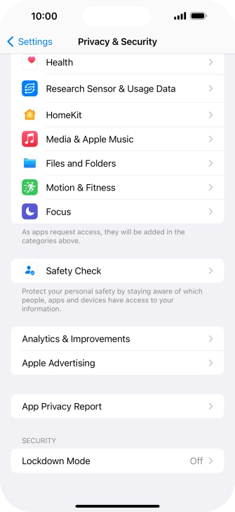 Press App Privacy Report.