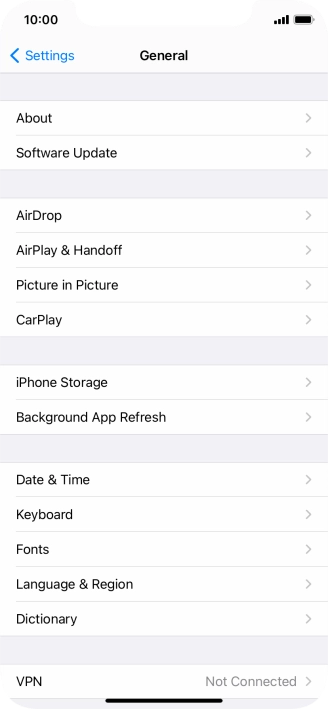 Press Software Update. If a new software version is available, it's displayed. Follow the instructions on the screen to update the phone software.