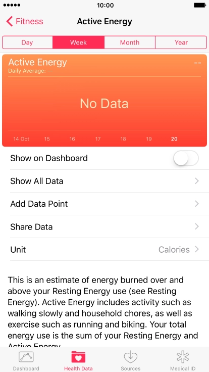 Press Add Data Point and follow the instructions on the screen to key in the required information.