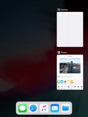 Slide upwards on the required application to end it.