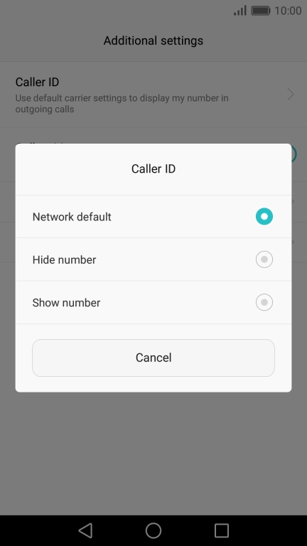 Press Show number to turn on caller identification.