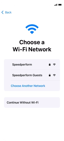 Press the required Wi-Fi network.