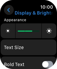 Press the brightness icons to set the required brightness.
