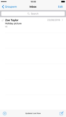 Press the new email message icon.