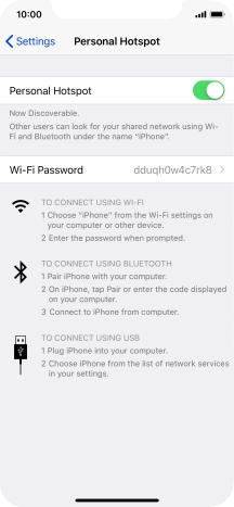 Press Wi-Fi Password and key in the required password.