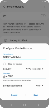 Press the field below 
