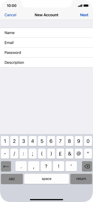 Press Description and key in the required name.