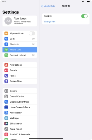 Press the indicator next to 